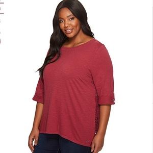 Jag Jeans NWT Wren Tee with Crochet Lace Tunic Top Size 1X